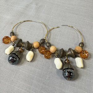 5/$5 Large Hoop Earrings with Beads
